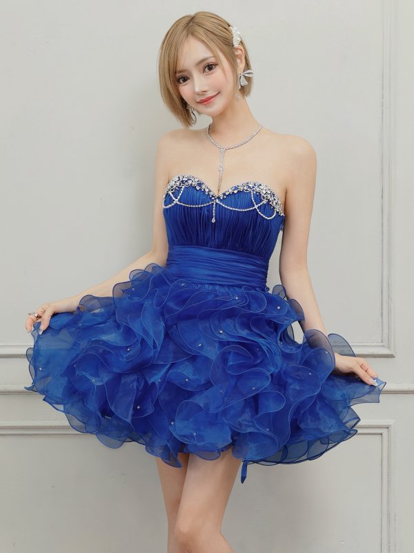 ロイヤルブルー　モデル：葉月芽生　身長：157cm　着用サイズ：Fサイズ