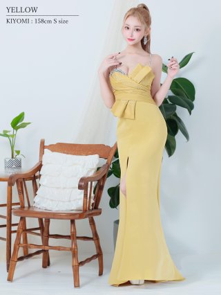 ロングドレス：イエロー(黄)｜キャバドレス・ミニドレス通販はsugar