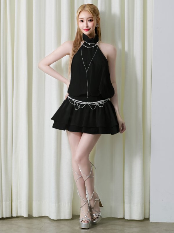 ブラック モデル：きよみ　身長：158cm　着用サイズ：Sサイズ