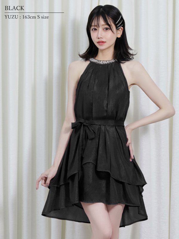 ブラック　モデル：南柚子　身長：163cm　着用サイズ：Sサイズ