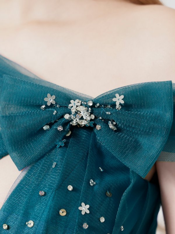 ティールブルー モデル:きよみ 身長:158cm 着用サイズ:Sサイズ