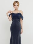 ネイビー モデル：葉月芽生　身長：157cm　着用サイズ：Sサイズ