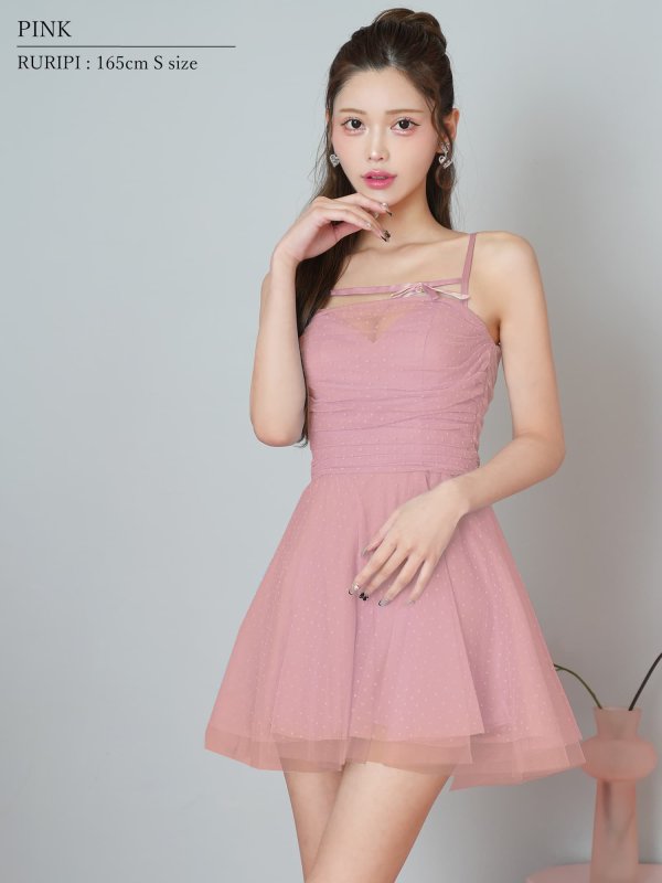 ピンク　モデル：るりぴ　身長：165cm　着用サイズ：Sサイズ