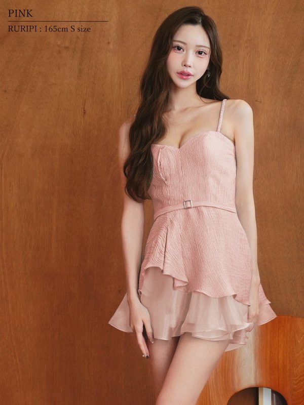 ピンク　モデル：るりぴ　身長：165cm　着用サイズ：Sサイズ