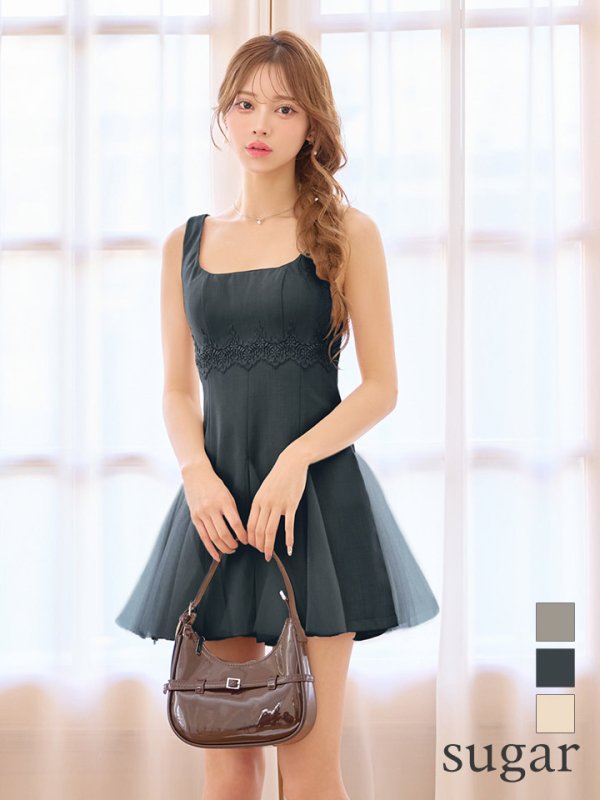 ブラック　モデル：るりぴ　身長：165cm　着用サイズ：Sサイズ