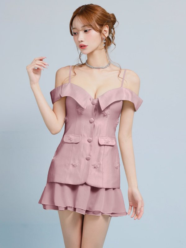 ピンク　モデル：るりぴ　身長：165cm　着用サイズ：Sサイズ