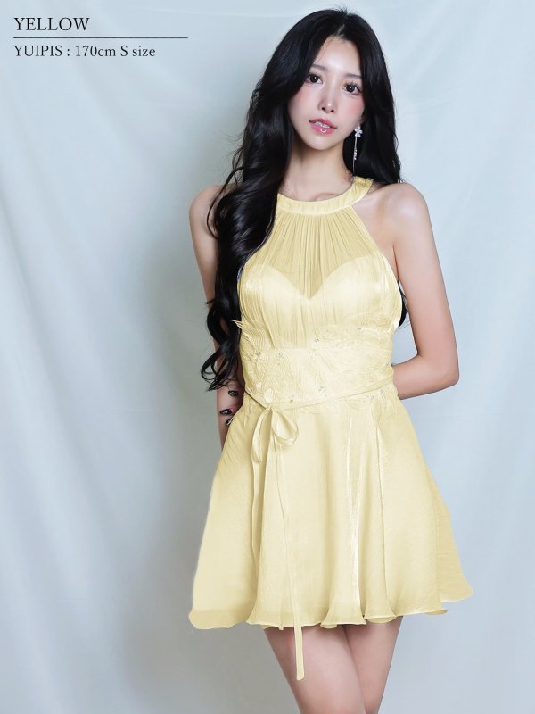 イエロー　モデル：ゆいぴす　身長：170cm　着用サイズ：Sサイズ