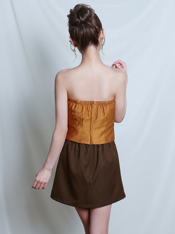 オレンジ×モカ モデル：るりぴ　身長：165cm　着用サイズ：Sサイズ