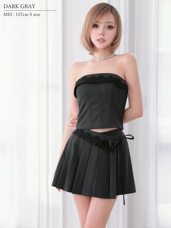 ダークグレイ モデル：葉月芽生　身長：157cm　着用サイズ：Sサイズ
