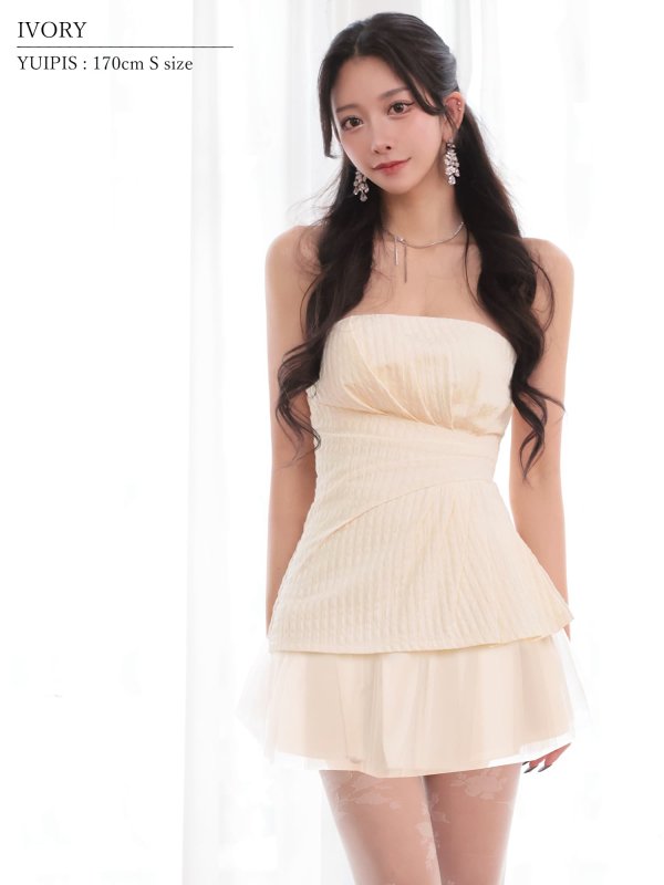 アイボリー　モデル：ゆいぴす　身長：170cm　着用サイズ：Sサイズ
