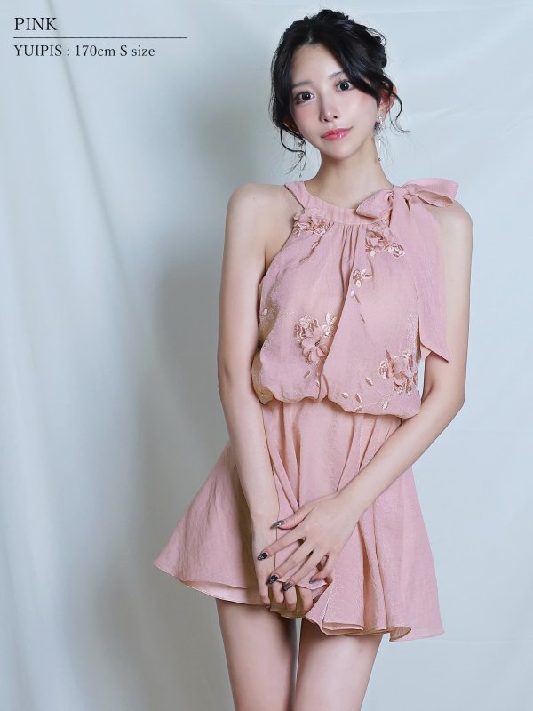 ピンク　モデル：ゆいぴす　身長：170cm　着用サイズ：Sサイズ