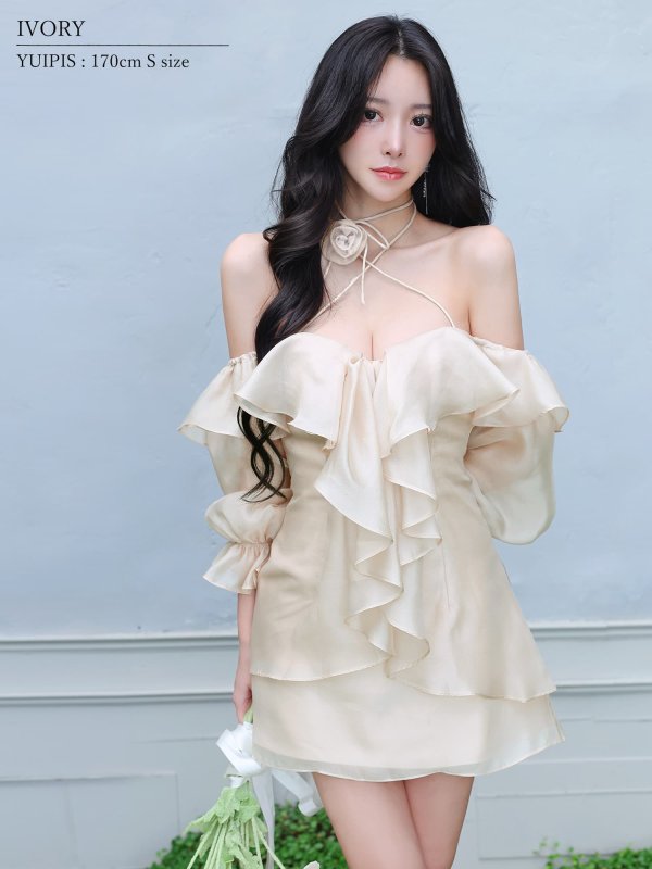 アイボリー　モデル：ゆいぴす　身長：170cm　着用サイズ：Sサイズ