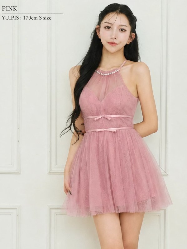 ピンク　モデル：ゆいぴす　身長：170cm　着用サイズ：Sサイズ