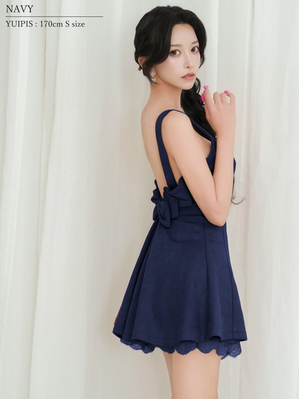 ネイビー　モデル：ゆいぴす　身長：170cm　着用サイズ：Sサイズ