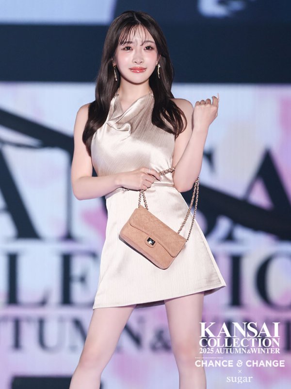 画像3: 【朝陽凪/関西コレクション着用】XSサイズあり【DEA./ディア】サテン/ ドレープ/ ホルターネック/ ベルト/ミニドレス/ キャバドレス[OF08] (3)