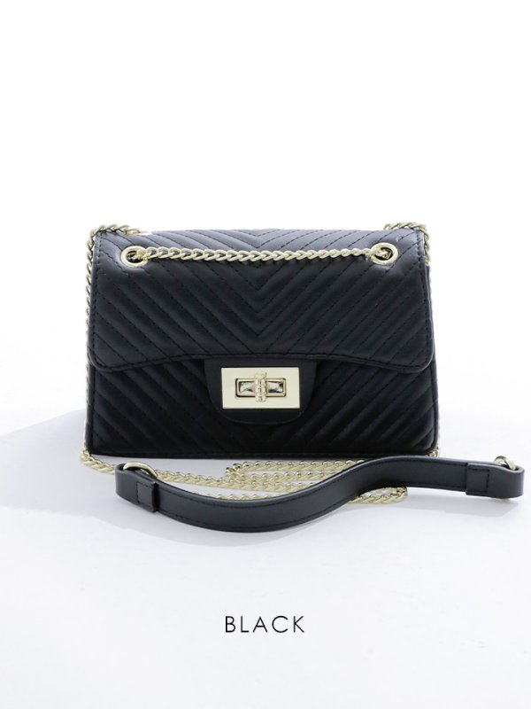 画像2: チェーンショルダーバッグ【2カラー】[OF03] 【IM】 (2)