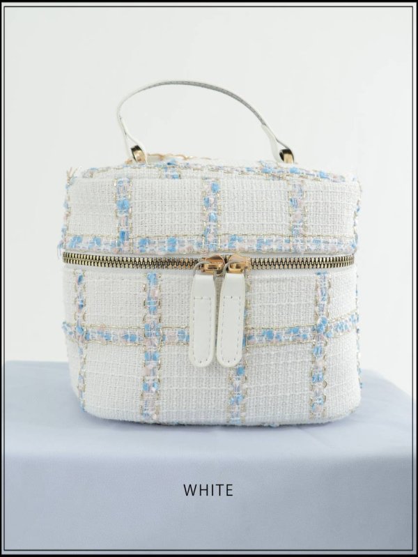 画像3: 【バッグ】ツイードチェックバニティバッグ【2カラー】[OF03] (3)