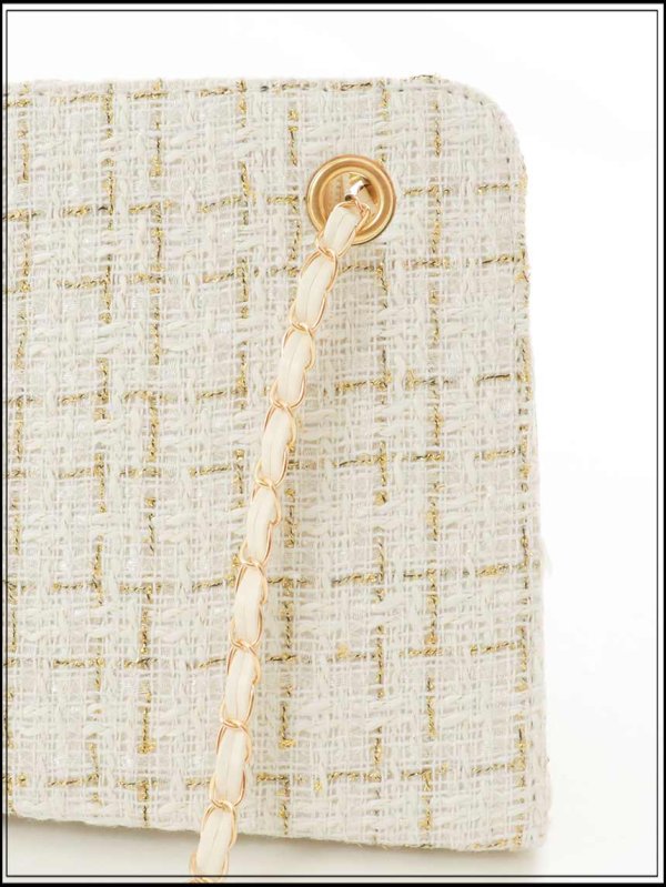 画像5: 【バッグ】ツイードチェーンショルダーバッグ【2カラー】【IM】[OF04] (5)