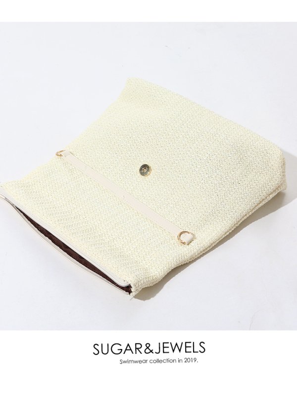 画像4: 【即日発送】【ビキニ】【水着小物：ビーチバッグ】ストロークラッチバッグ[FB01] (4)