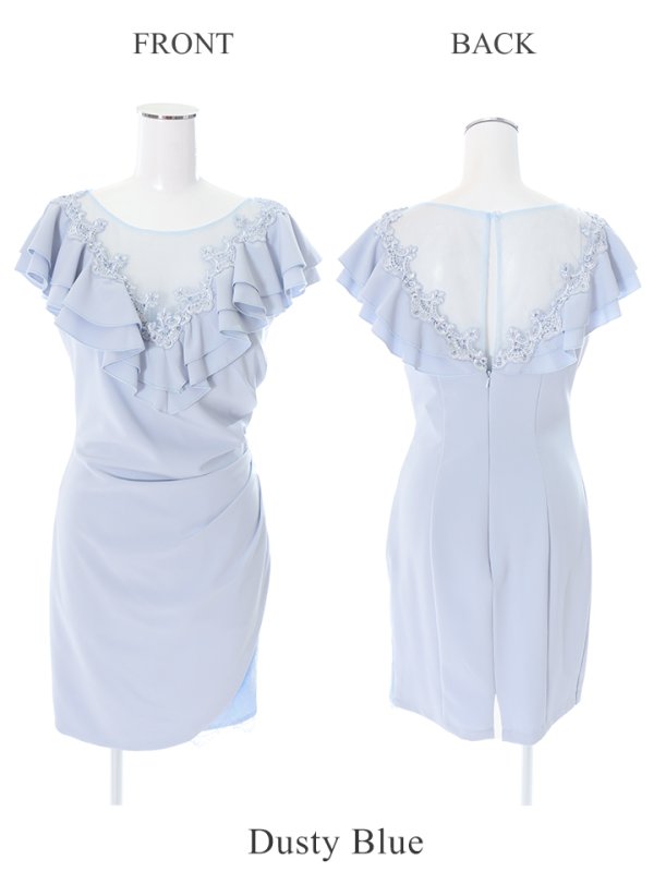 画像8: 【Lip line/リップライン】フリル/タックデザイン/タイト/ミニドレス /キャバドレス[HC03] (8)