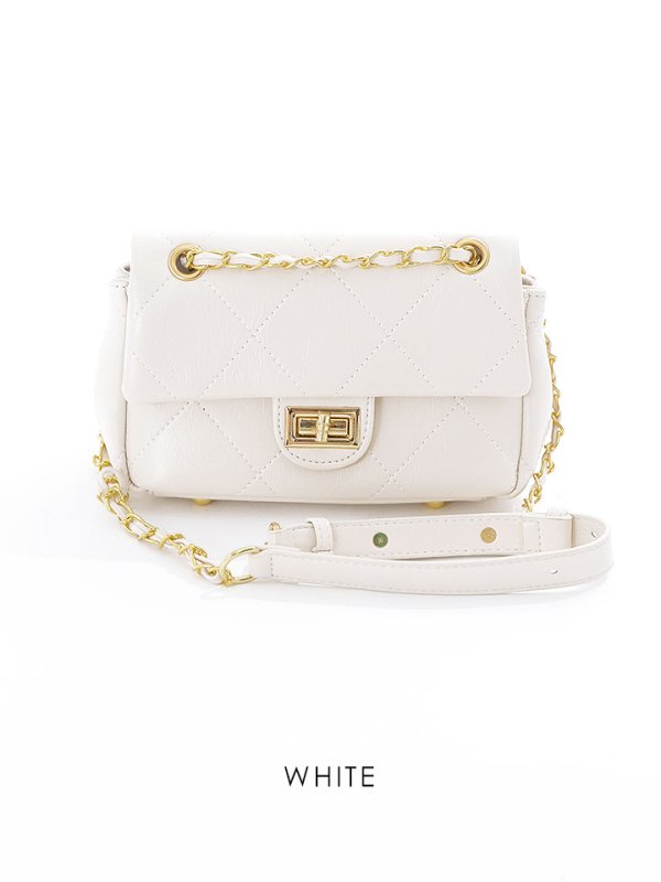 画像2: チェーン付きミニバッグ【2カラー】[OF04] (2)