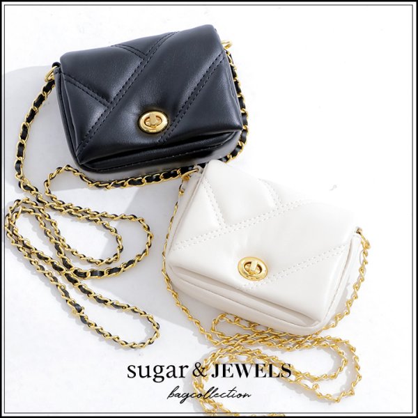 画像2: ステッチデザインミニショルダーバッグ【2カラー】[OF04] (2)