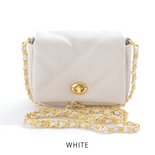 画像4: ステッチデザインミニショルダーバッグ【2カラー】[OF04] (4)