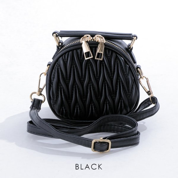 画像3: ストラップ付きキルティングショルダーミニバッグ【2カラー】[OF04] (3)