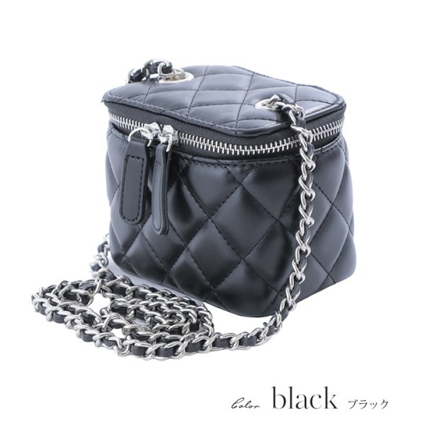 画像5: 【水着小物：ビーチバッグ】ショルダーチェーン付き/ キルティング/ バニティバッグ[HC03] (5)