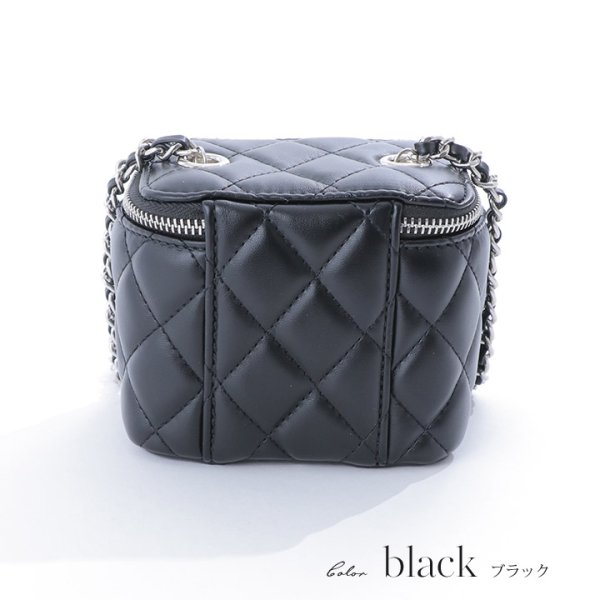 画像6: 【水着小物：ビーチバッグ】ショルダーチェーン付き/ キルティング/ バニティバッグ[HC03] (6)