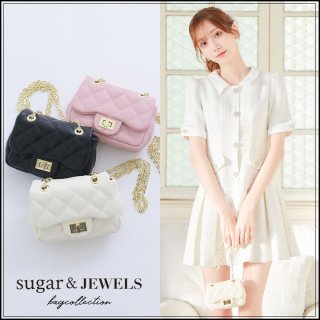 バッグ】ゴールドチェーンフラップショルダーバッグ【1カラー】[OF03