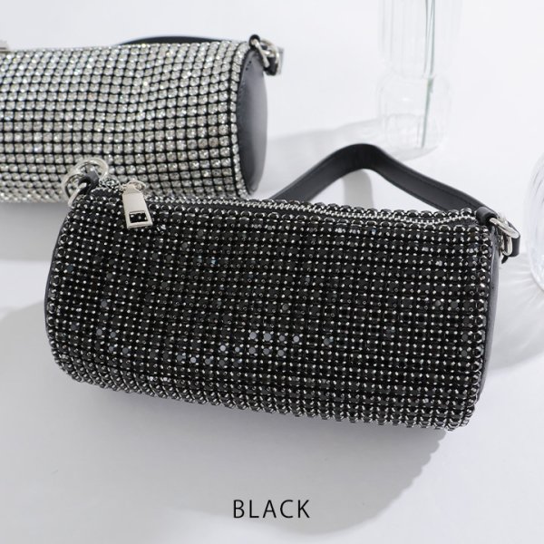 画像4: 【バッグ】ラインストーンラウンドバック【2カラー】[OF04] (4)