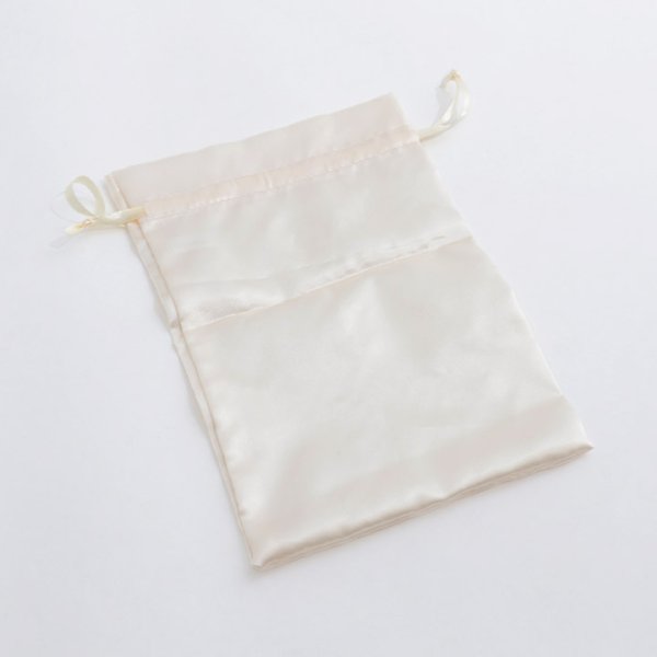 画像5: 【バッグ】巾着付き格子柄ビーズハンドバッグ【2カラー】[YMT] (5)