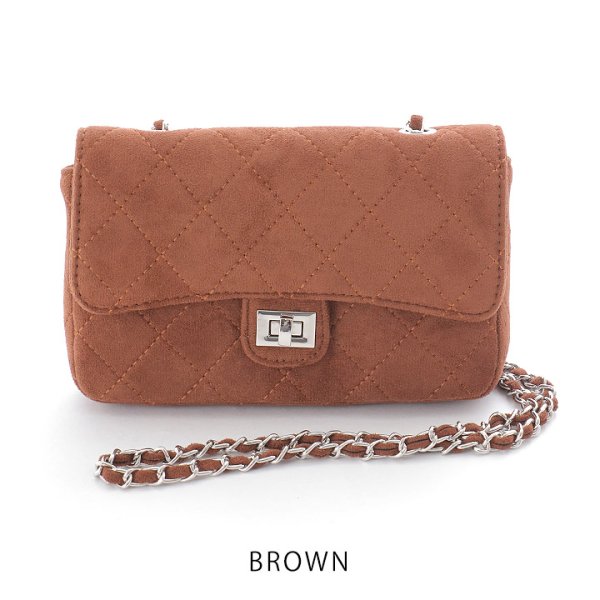 画像4: 【バッグ】チェーンスエードショルダーバッグ【2カラー】[OF02] (4)