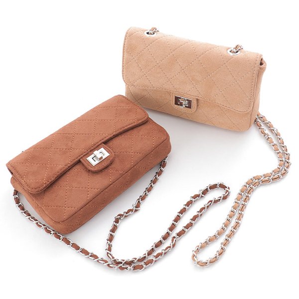 画像9: 【バッグ】チェーンスエードショルダーバッグ【2カラー】[OF02] (9)