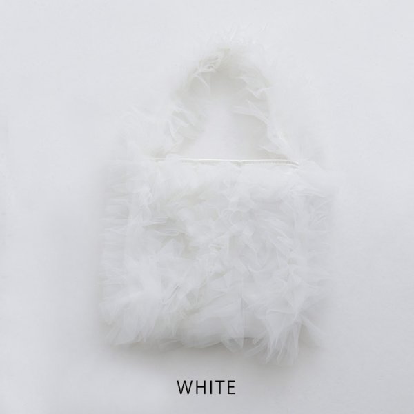 画像2: 【バッグ】フリルチュールミニバッグ【2カラー】[YMT] (2)