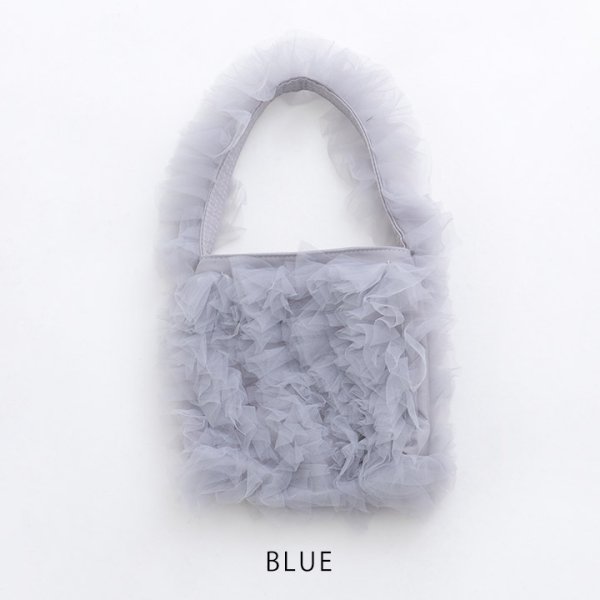 画像3: 【バッグ】フリルチュールミニバッグ【2カラー】[YMT] (3)