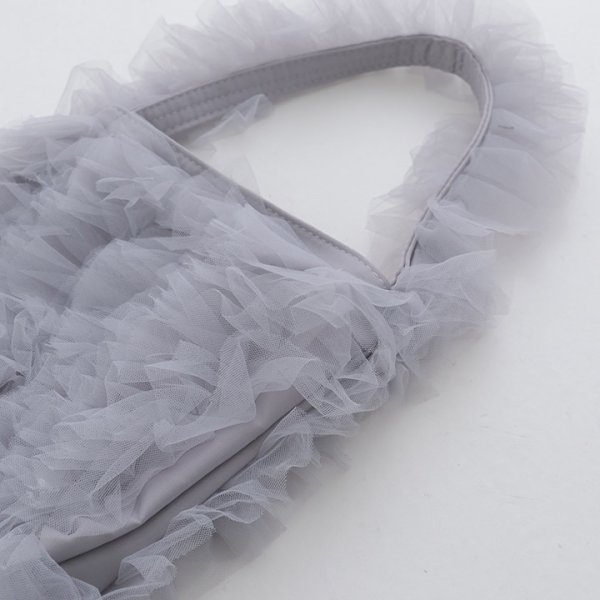 画像4: 【バッグ】フリルチュールミニバッグ【2カラー】[YMT] (4)