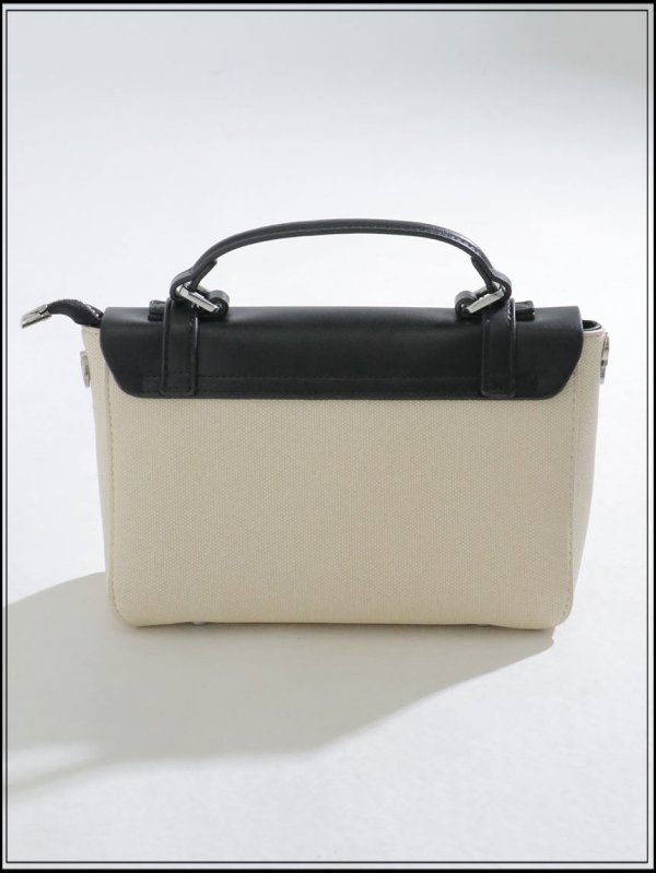 画像6: 【バッグ】レザーキャンバスサッチェルバッグ【Fサイズ/3カラー】[OF02] (6)