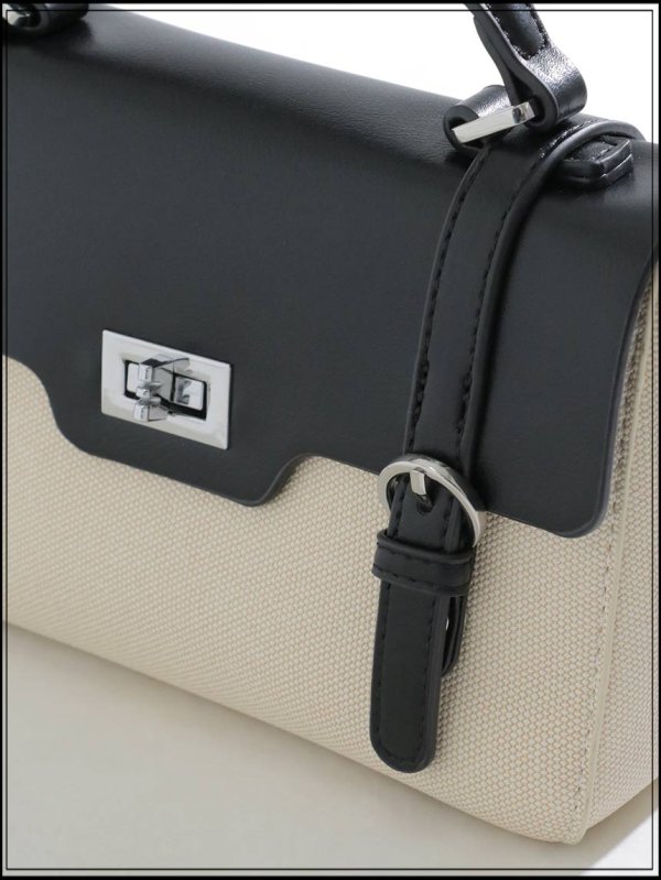 画像7: 【バッグ】レザーキャンバスサッチェルバッグ【Fサイズ/3カラー】[OF02] (7)