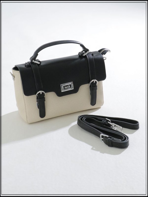 画像9: 【バッグ】レザーキャンバスサッチェルバッグ【Fサイズ/3カラー】[OF02] (9)