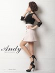 画像11: 【Andy ANDY Fashion Press 12 COLLECTION 03】バイカラー/ クロスレース/ ボタンデザイン/ 長袖/ 袖あり/ シアー/ ハイネック/ 台形スカート/ キャバドレス[OF05] (11)
