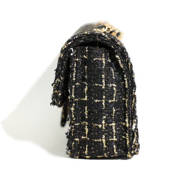 画像5: 【ANGEL R/エンジェルアール】ゴールドミックスチェック/ ツイード/ チェーンショルダーバッグ【2カラー】[OF04] (5)