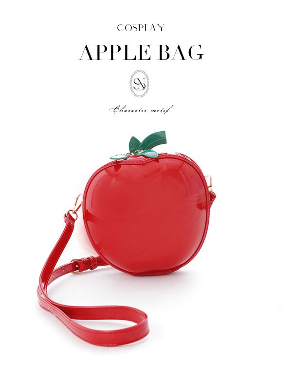 画像7: 【即日発送】【ハロウィンコスプレ/小物】りんごショルダーバッグ/ ポシェット [OF02] (7)
