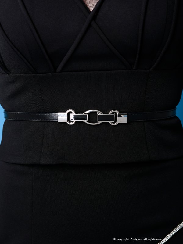 画像6: 【Andy GLAMOROUS/アンディグラマラス】セットアップ/ ベルト付き/ 変形スカート/ストレッチ/ タイト/ ミニドレス / キャバドレス[OF05] (6)