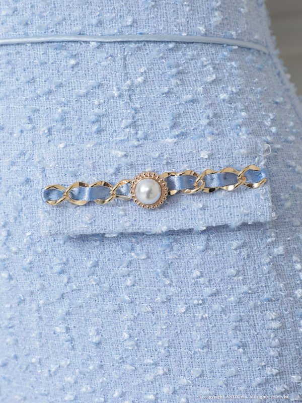 画像22: XSサイズあり【an/アン】ストレッチツイード/ フロントジップ/ ノースリーブ/ スリットネック/ ビスチェ/ タイト/ ミニドレス/ キャバドレス[OF05] (22)