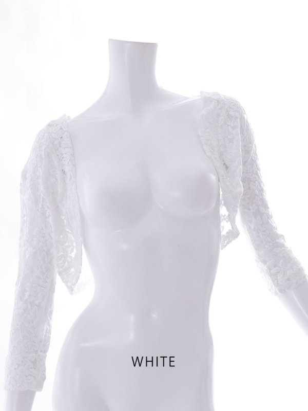 画像3: モノトーン刺繍レースボレロ/上着/羽織り物/アウター【Fサイズ/2カラー】[OF04-U] 【IM】 (3)