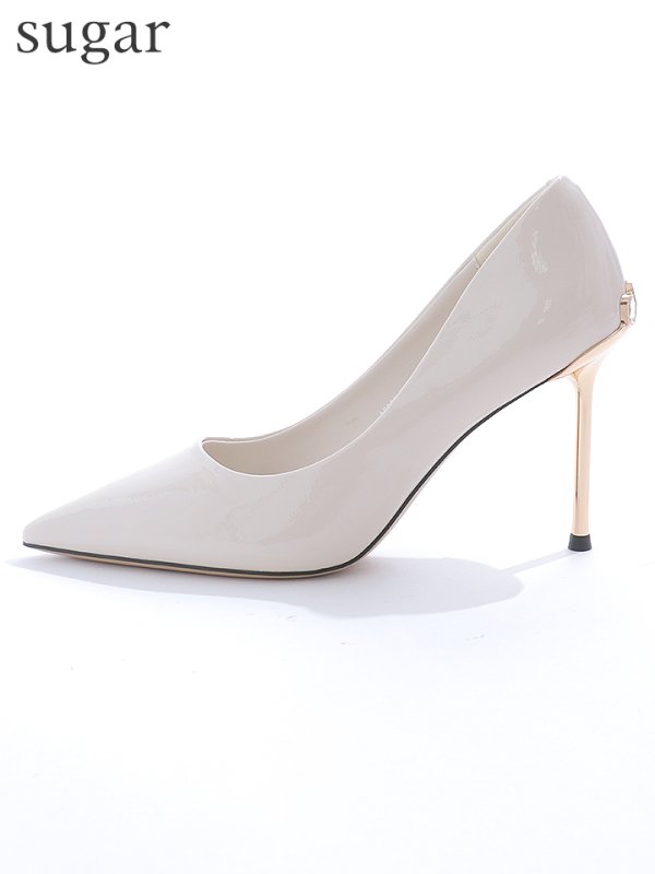 画像12: 【COMEX】 2color/ 9cmヒール/ ラインストーン/ ポインテッドトゥ/ ハイヒール/ パンプス[OF02] (12)