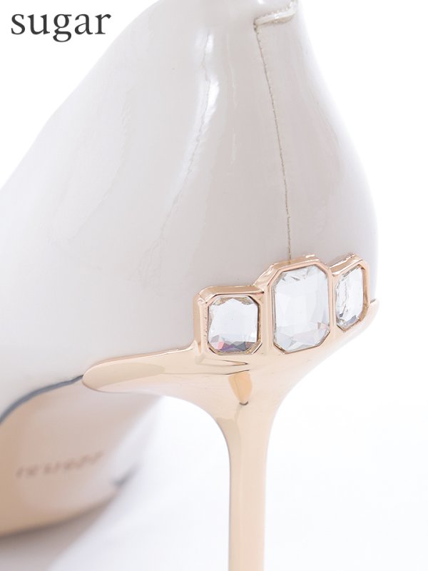 画像8: 【COMEX】 2color/ 9cmヒール/ ラインストーン/ ポインテッドトゥ/ ハイヒール/ パンプス[OF02] (8)