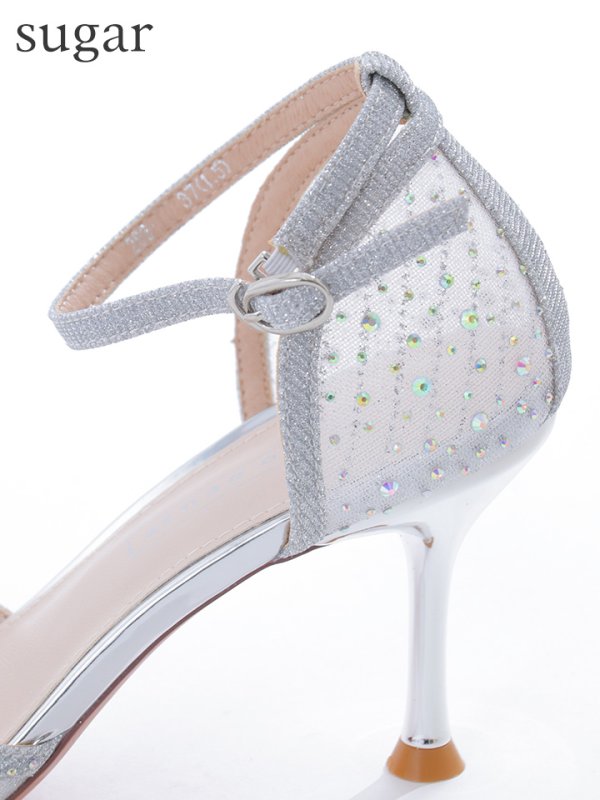 画像18: 【COMEX】 2color/ 8cmヒール/ ラメ/ ラインストーン/ ピンヒール/ ポインテッドトゥ/ ハイヒール/ ストラップ付き/ パンプス[OF02] (18)